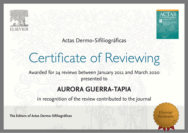 Certificado de Reviewing