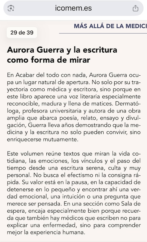 Acabar del todo con nada.