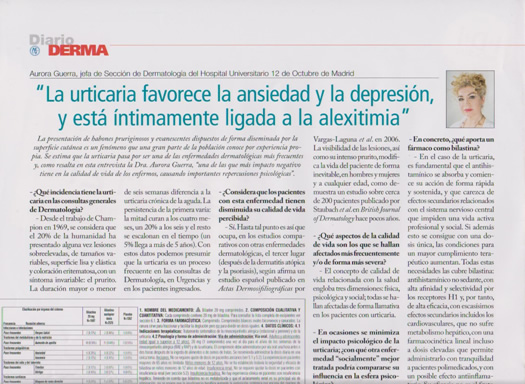 Aurora Guerra en Diario Derma, 9 de junio 2011