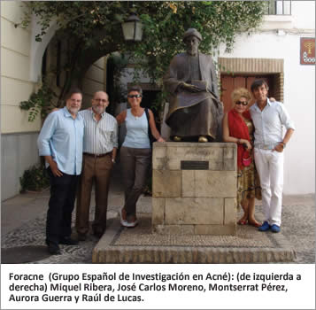 Foracne  (Grupo Espaol de Investigacin en Acn): (de izquierda a derecha) Miquel Ribera, Jos Carlos Moreno, Montserrat Prez, Aurora Guerra y Ral de Lucas.
