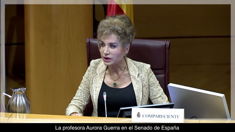 La profesora Aurora Guerra en el Senado de Espaa